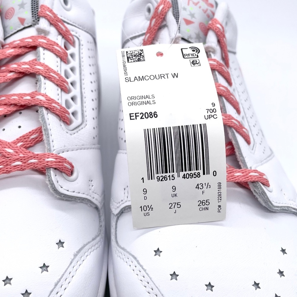 Adidas White Gray SlamCourt Original Sneakers - Picture 11 of 11